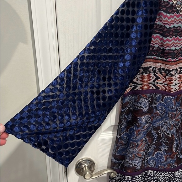 Soft Surroundings v neck multi color floral tunic dress size XL - Picture 6 of 10